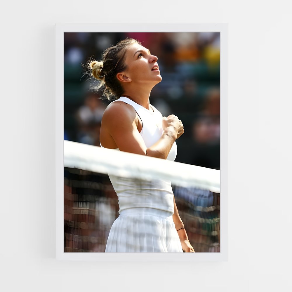Poster Simona en Blanc – affiche Tennis (vue 3)